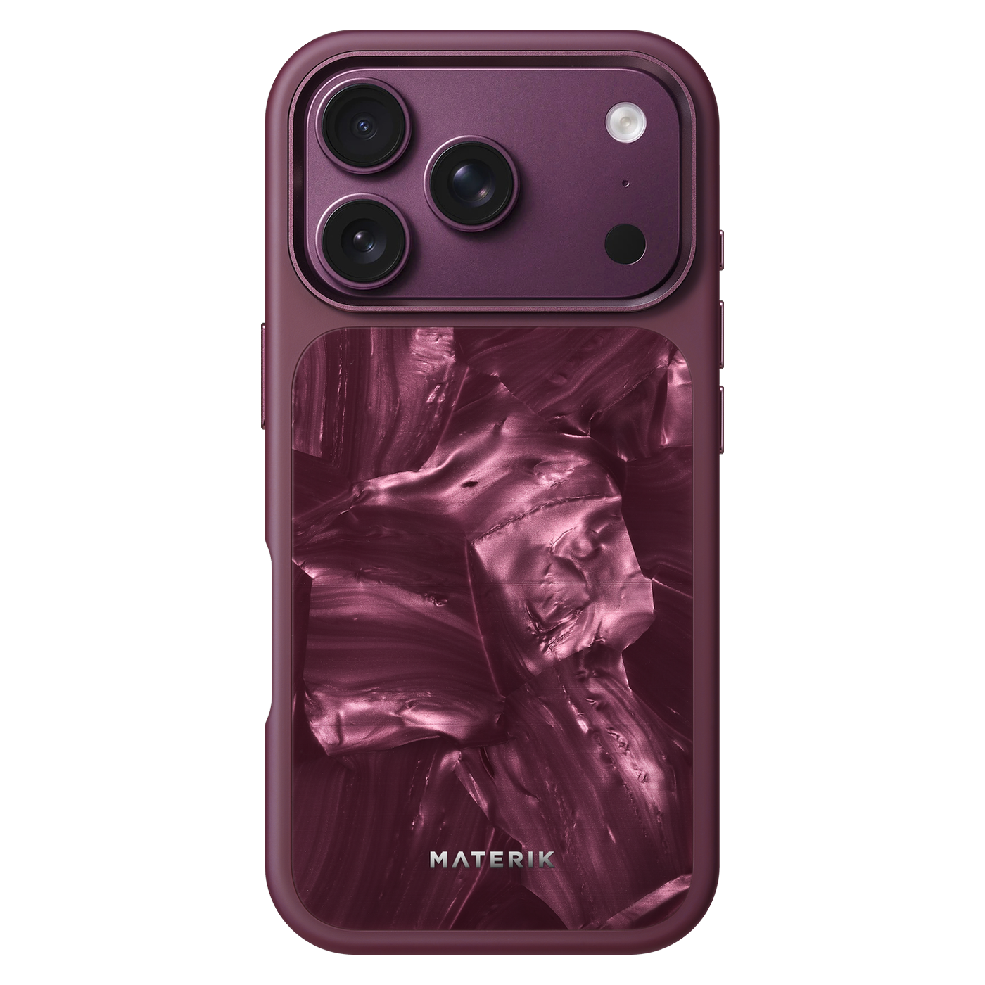 Materik PureCase for iPhone 18 Pro in Ruby Reef, back view