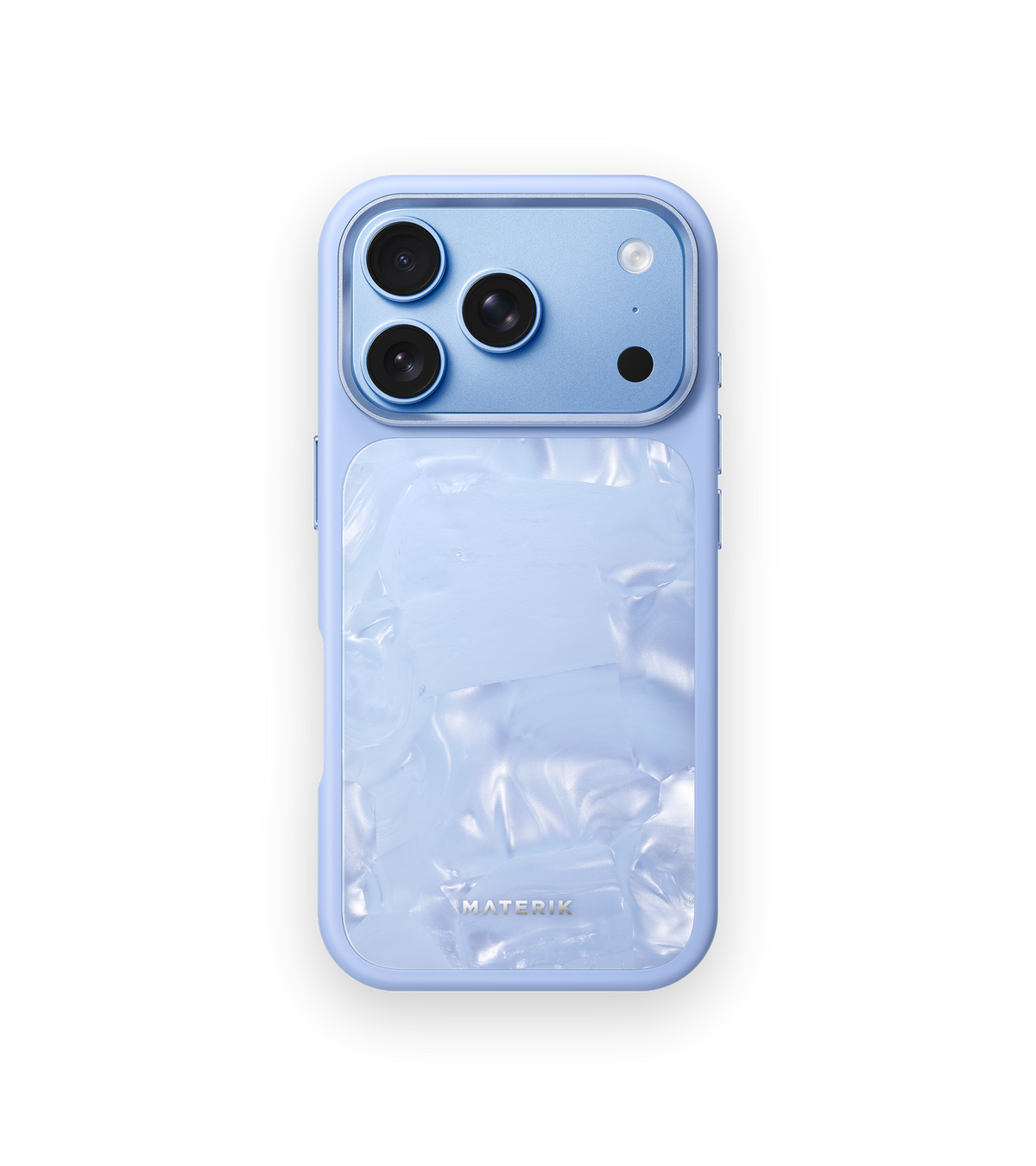 Materik PureCase Blu Reef for iPhone 18 Pro, back view