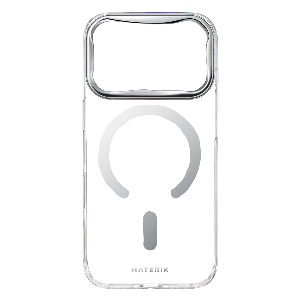 CrystalCase Acqua clear MagSafe case, shown without a phone