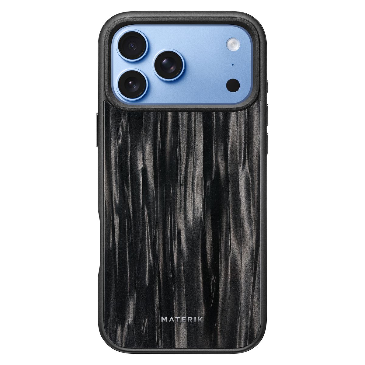 Materik PureCase Classic in Black Ocean on iPhone 18 Pro Max in Glacier