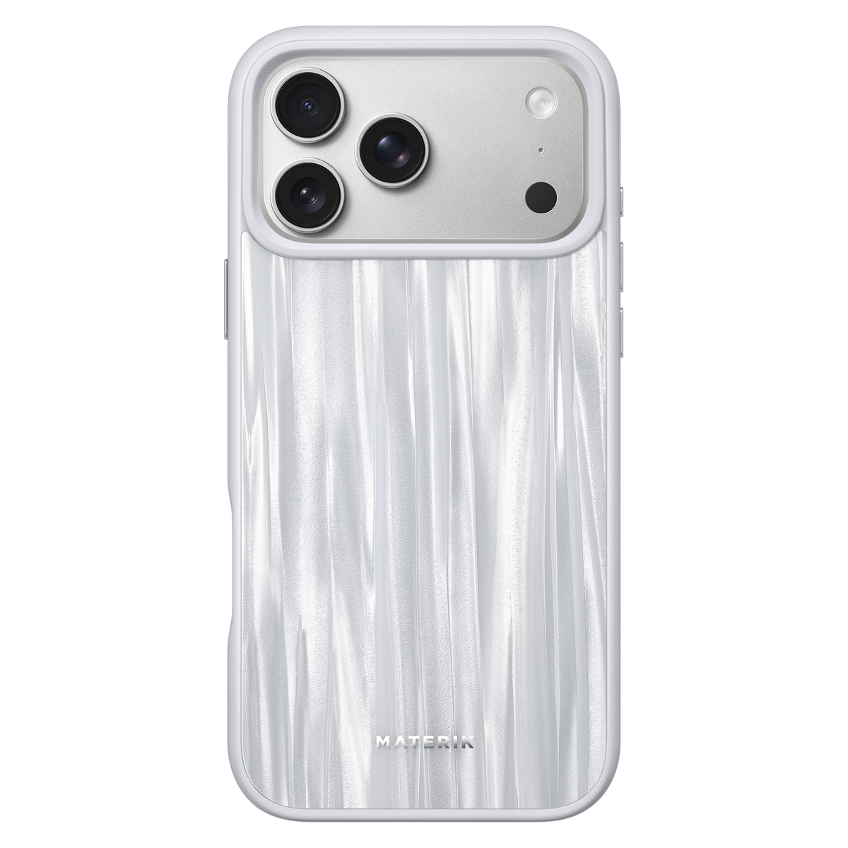 Materik PureCase Classic in White Sand on iPhone 18 Pro Max in Silver