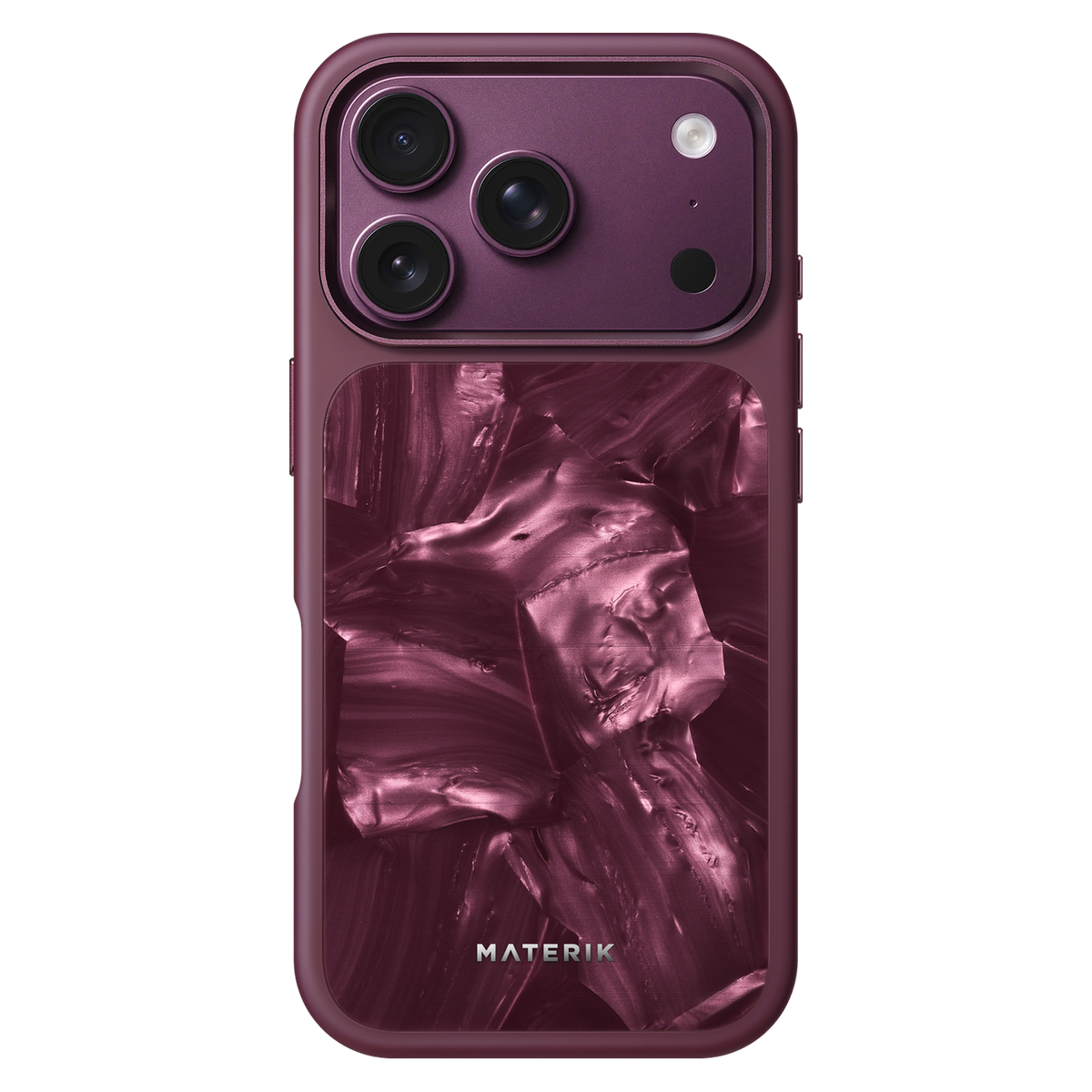 Materik PureCase for iPhone 18 Pro in Ruby Reef, back view