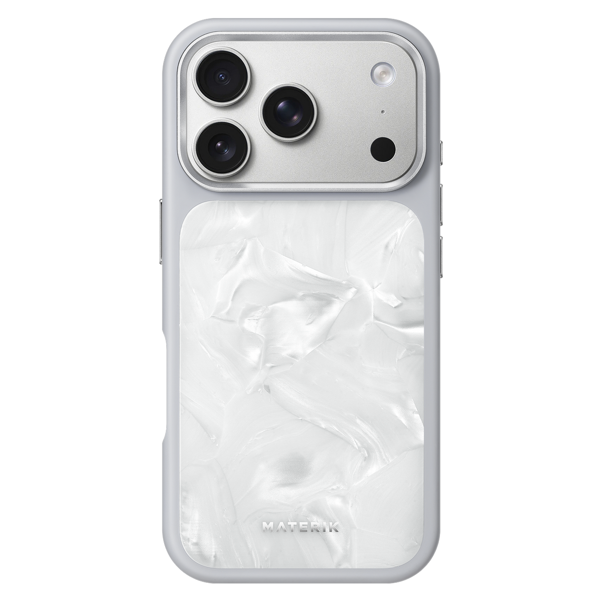 Materik PureCase for iPhone 18 Pro in White Reef, back view